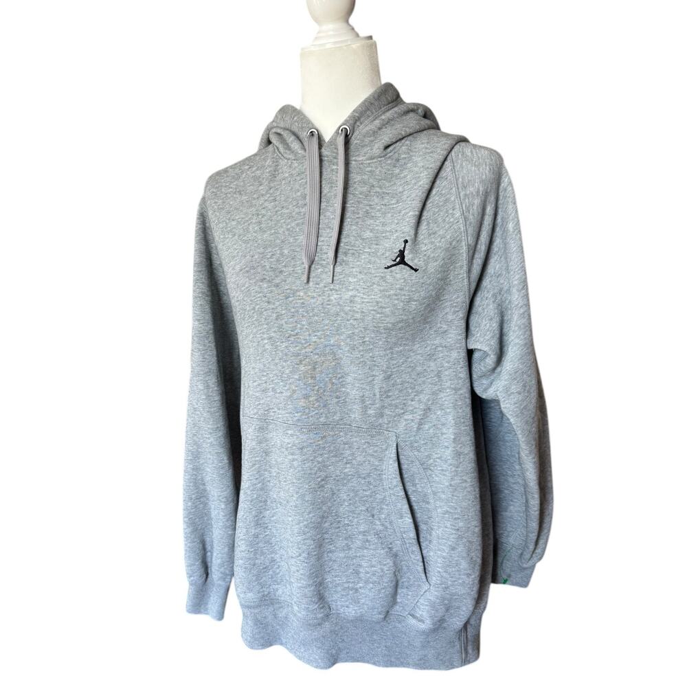 Nike Air Jordan Hoodie Gray Pullover Jumpman Fleece Pocket Men’s S